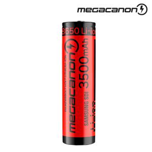 메가캐논 18650 배터리 리튬 이온 전지 3500mAh 보호회로 충전 건전지-볼록