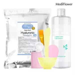 메디플라워 대용량 모델링팩 스타터팩 히알루론산 1kg+팩도구 6종+카밍 멀티 부스터 500ml