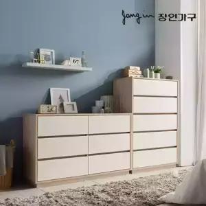 장인가구 크라운 빅와이드 2000 서랍장 세트B (5단+3단)