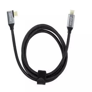 [셀러허브]Coms USB 3.1 Type C 케이블 1M GEN2 10Gbps C타입 to C타입 꺾임 꺽임 Metal Bl (S11201277)