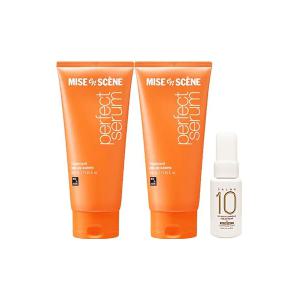 미쟝센 퍼펙트 세럼 트리트먼트 330ml, 2개 + 증정(살롱10 노워시 극손상 앰플 트리트먼트, 30ml, 1개)