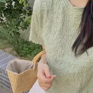 핫핑 [링클소재/주름적음][편안함] 고이드 링클주름 크롭 반팔티셔츠