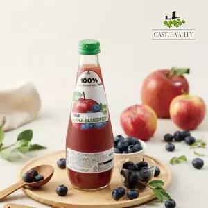 [캐슬밸리] 100% 착즙 사과 블루베리 주스 300ml x 6입