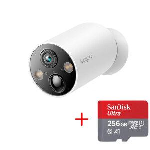 티피링크 Tapo TC85 400만화소  완전 무선 배터리타입 실외용 AI감지 CCTV + micro SD 카드 256GB(1개)