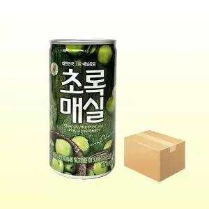 [셀러허브]웅진 초록매실 180ml X 30캔(1박스)/과즙음료 작은캔 (S16253102)