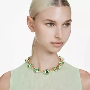 SWAROVSKI Chroma Tennis 네크리스 - 쿠션 컷, 멀티컬러, 18K 골드 피니시