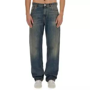 블루 워시 릴렉스 스트레이트 데님 진 MRNB0001 AD001S9095