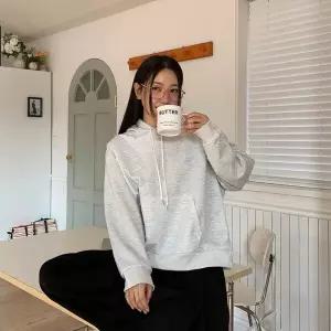 [하프클럽/]여자 드로우코드 캐쥬얼 박시핏 맨투맨 티셔츠