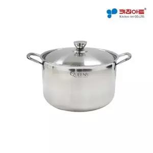 [키친아트] 퀸즈 통3중 스텐레스 IH 인덕션가능 곰솥 냄비 28cm