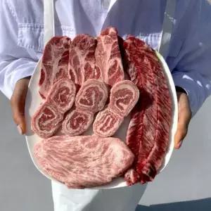 바라던 세계 4대 진미 이베리코 돼지고기 4종 목살 갈비살 눈꽃살 항정살) 800g