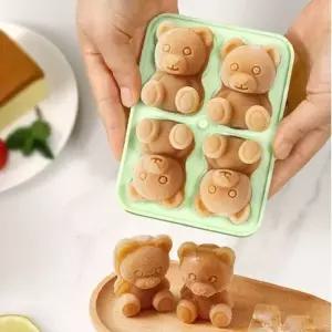 곰돌이 얼음트레이 아이스트레이 얼음틀 4P 몰드