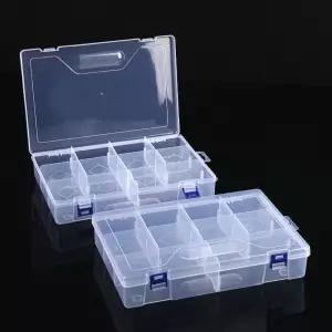대형 10칸 칸막이 소품 보관 케이스 30x20x6/핸들/수납/박스/공구함/수납함/정리함/소품박스/수납박스/정리