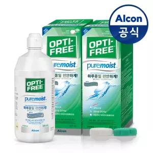옵티프리 렌즈세척액 퓨어모이스트 300ml 2개+렌즈케이스