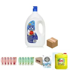 (2kgX6개) LG 뉴 퐁퐁 주방세제 용기 BOX/업소용/부엌/설거지/이물질/제거/식당/식기/매장/설겆이/세재