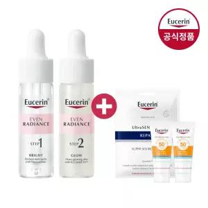 유세린 이븐래디언스 듀오 앰플 30ml +(증)마스크팩+선프로텍트 5ml 2개