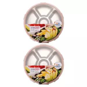 스텐락 국산 스텐밀폐용기 나눔용기 퓨어 멀티원형 4호 920ml 2P세트