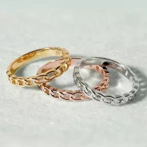 엘렌쥬얼리 실버 Silver 925 플레어드 커브 미스 링 은 반지