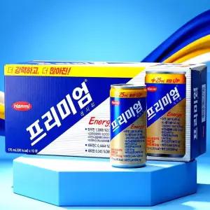 에너지 드링크 한미 프리미엄 레시피 175ml 10캔 고카페인 타우린 비타민c 씨 음료