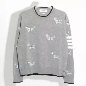 톰브라운 MUST IT_ 프리시모 24SS 헥터 메리노울 니트 라이트 그레이 MKA490A Y1002 055