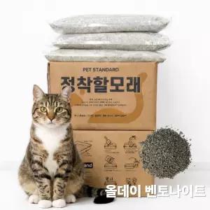 펫스탠다드 정착할모래 6kgX3개 18kg 올데이벤토 국내생산 벤토나이트 카사바 와이오밍 고양이모래