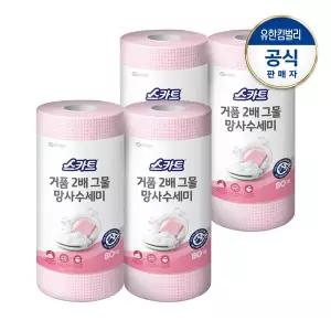 [크리넥스]스카트 거품2배 그물망사 수세미 80매X2입X2개