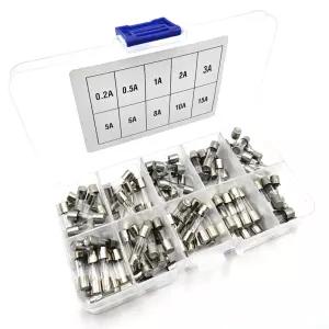 유리관 휴즈 5X20mm 10종류 10개씩 0.2A-15A 세트