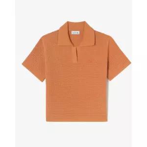 라코스테 26SS 여성 크로셰 스웨터 폴로 셔츠 PF615E-56G IY0오렌지블라썸 1084471