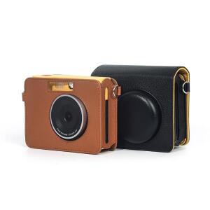 PU 가죽 인스턴트 카메라 케이스 안티 스크래치 솔리드 컬러 보관 가방 Kodak Mini Shot 3 ERA 용 충격 방