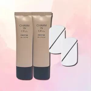 참존 참인셀 프레스티지 비비크림 50mlx2개 SPF30+ 찰떡하이드로스폰지2px2개 결점커버