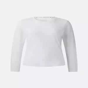 코오롱스포츠 코오롱 스포츠 하절 여성 소매 리드 긴팔 라운드 티셔츠 JKTBM25282OWH