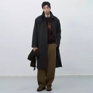 MAN 울 블렌디드 발마칸 롱 코트 [DARK BROWN] / SBE3M10011