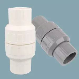 게이트밸브 PVC 체크 밸브 수도관 원웨이 노 리턴 수족관 어항 정원 관개 파이프 조인트 20mm 25mm 32mm 40