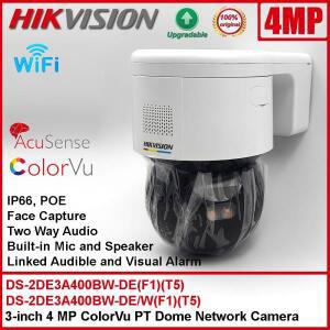 Hikvision DS-2DE3A400BW-DE/W(F1)(T5) 4MP POE 와이파이 AcuSense ColorVu 얼굴 감지 PT 돔 카메라 DS-2DE