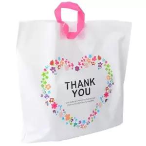 손잡이비닐봉투 비닐쇼핑백 THANK YOU 특대 손잡이 비닐봉투 선물백