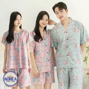 [하프클럽/]커플잠옷 여성 남성 반팔 잠옷 신혼부부 연인 파자마 24S809_709
