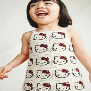 자라 키즈 ZARA KIDS HELLO KITTY SANRIO 니트 원피스 - 크림 블랙 2756537070334753