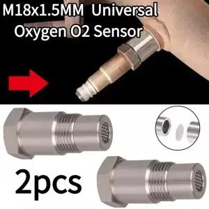 2개입 M18x1.5MM 자동차 범용 산소 O2 센서 스페이서 어댑터 액세서리 엔진 라이트 촉매 변환기 고정