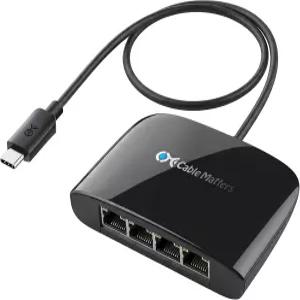 이동 중 네트워크 공유를 위한 USB C-4 포트 기가비트 이더넷 스위치 썬더볼트 스플리터 C 5/4와 호환되는