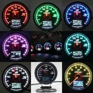 GReddi 부스트 게이지 수온 7 Warna LCD 디스플레이 터보 압력 RPM 타코미터 Racing Mete