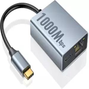 구글 TV가 탑재된 크롬캐스트용 ZEXMTE 1000Mbps 이더넷 어댑터 HD/4K 노트북 태블릿과 호환되는 USB C to
