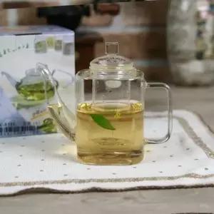사각일자 유리 차주전자/다관 500ml 치카오유리다기 유리다관 다도구 (W05A1D2)