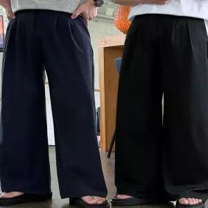 [이룰]아쿠아 쿨링 투턱 YKK 여름 롱 와이드 슬랙스 3colors