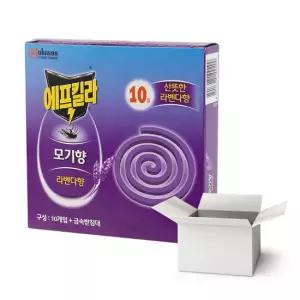 LG생활건강 에프킬라 모기향 내추럴 라벤다향 1박스 2코일 X 10개 60개입
