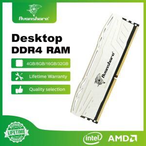 아반쉐어 뉴 메모리 램 DDR4 DDR5 32GB 16GB 8GB 5600MHz 3200MHz 2666MHz 2400MHz PC 히트 싱크 메모리 램 인텔 XMP 3.0 AMD 엑스포