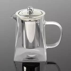 티포트 유리 차주전자 찻주전자 거름망 700ml 내열유리 유리주