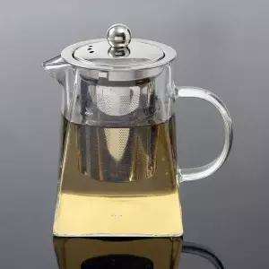 티포트 차주전자 티팟 찻주전자 숙우 유리 내열 손잡이 티웨어 550ml