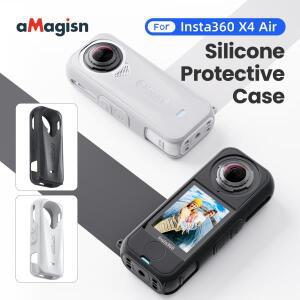 Insta360 X4용 aMagisn 실리콘 케이스, 낙하 방지 및 긁힘 X4Air 카메라 액세서리용 다중 커버