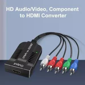 Wiistar 1080P 컴포넌트 YPbPr to HDMI 컨버터 비디오 및 RL 오디오 어댑터 5RCA 수 ypbpr to HDMI 컨버터