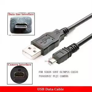 디지털 카메라 USB 케이블 소형 8 핀 케이블 카메라 액세서리