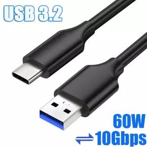 USB 3.2 10Gbps 타입 C 케이블 USB A to 타입-C 3.2 Gen2 케이블 전송 C SSD 하드 디스크 3A 60W QC 3.0 고